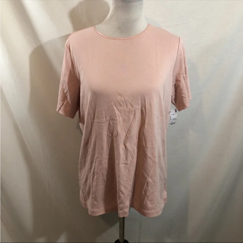 Christopher & Banks Dusty Pink Short Sleeve Top - Women’s XL, NWT, Bust 21.5”